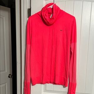 Nike Neon Pink Cowl Neck Long Sleeve Top